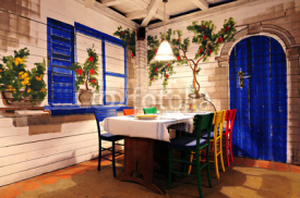 Greek tavern interior