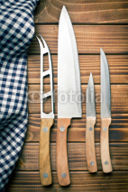 Fototapety set of kitchen knives