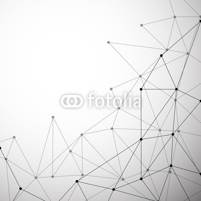 Abstract background with connecting dots and lines. Modern technology concept. Vector illustration. Eps 10