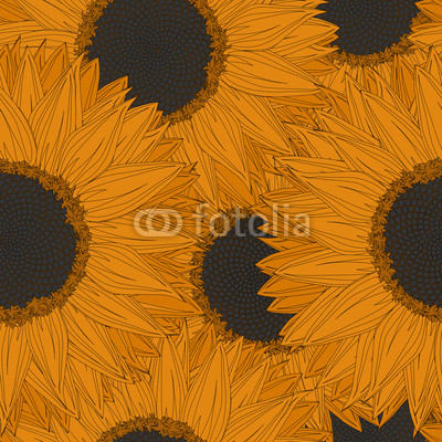 Abstract  sunflowers pattern