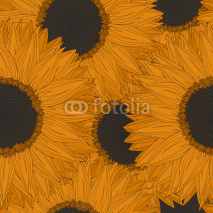 Naklejki Abstract  sunflowers pattern