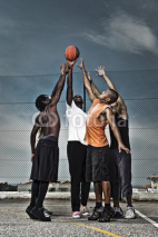 Fototapety Street basketball team
