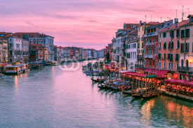 Naklejki Sunset over Grand Canal from Rialto Bridge in Venice