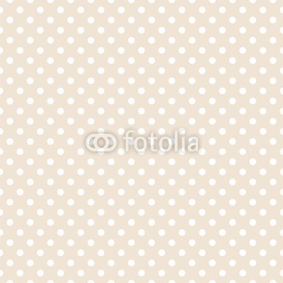 Seamless vector  pattern white polka dots beige background