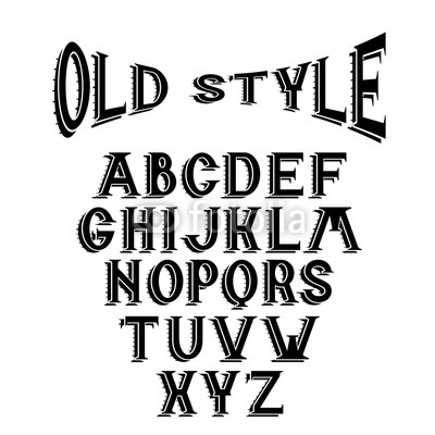 old style alphabet for labels