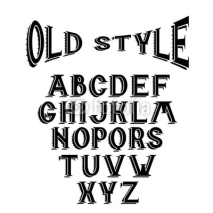Naklejki old style alphabet for labels