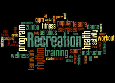 Recreation, word cloud concept 2
