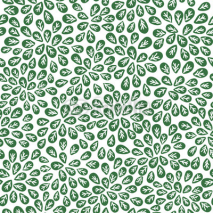 seamless abstract green leaves pattern, foliage vector