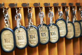 Fototapety hotel keys in cabinet