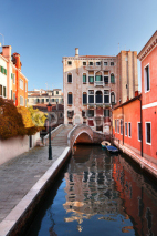 Naklejki Venice with colorful building in Italy