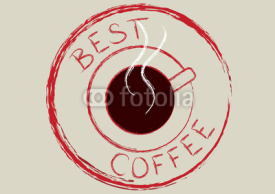 Fototapety retro poster with coffee cup and text