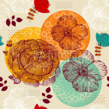 Fototapety Vector seamless floral pattern