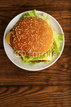 Obrazy i plakaty Delicious hamburger