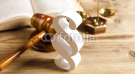 Fototapety Wooden gavel barrister, justice concept, paragraph