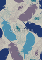 Fototapety Seamless Pattern with Feathers