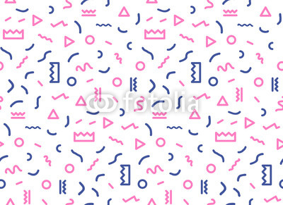 Seamless pattern in  colors with geometric elements. Pattern hipster style. Templates suitable for posters, postcards, fabric or wrapping paper