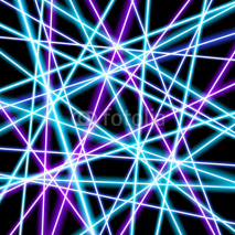 Naklejki Abstract vector background, more glowing lines, geometry, technology, neon wallpaper