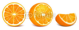 Set of vector illustration oranges