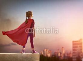girl plays superhero