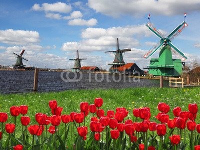 Windmills in Netherlands, Zaanse Schans