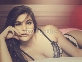 Fototapety Beautiful  young woman in lingerie
