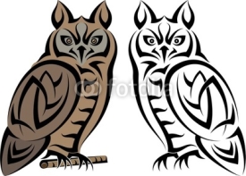 Naklejki tattoo Owl
