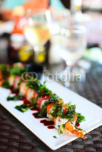 Fototapety Japanese cuisine sushi rolls