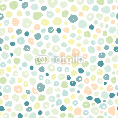 Hand Drawn Colorful Seamless Dots