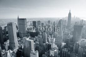 Naklejki New York City skyline black and white