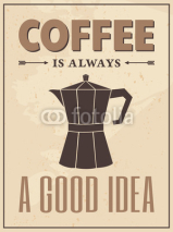Fototapety Retro Style Coffee Poster
