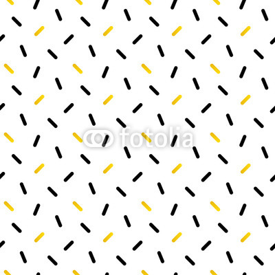 Cute black and gold confetti, geometric seamless pattern background.