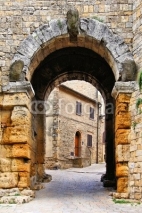 Ancient gate in Volterra, Tuscany, Italy