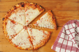 Fototapety Rustic cheese pizza