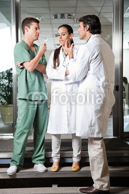 Medical Professionals Interacting With Each Other