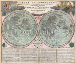 Naklejki Map of the Moon, vintage