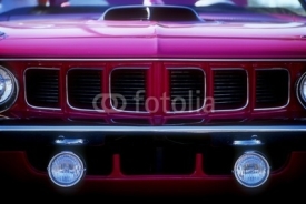 Fototapety grille of purple muscle car