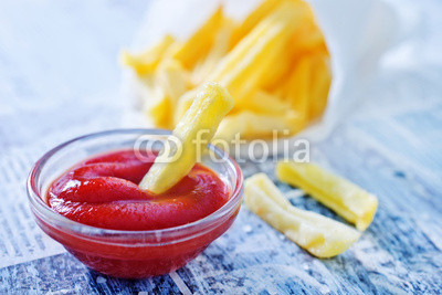 potato with ketchup