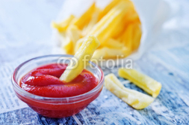 Fototapety potato with ketchup