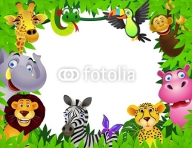 Naklejki Safari animal cartoon