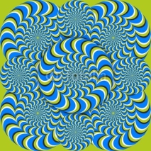 Naklejki optical illusion wave circles