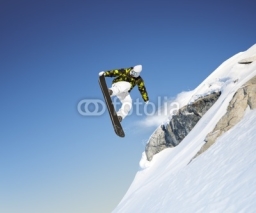 Naklejki Snowboard jump