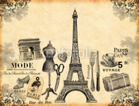 Naklejki Paris Background