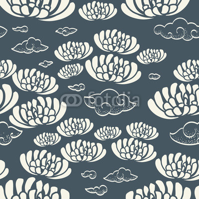Flower seamless pattern vintage style