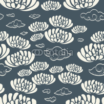 Naklejki Flower seamless pattern vintage style