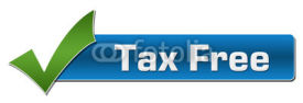 Fototapety Tax Free With Green Tickmark 