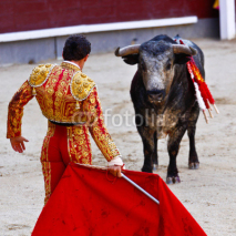 Naklejki Traditional corrida - bullfighting in spain