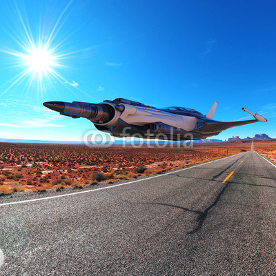 super jet on the desert