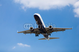 Obrazy i plakaty Commercial airplane preparing for landing