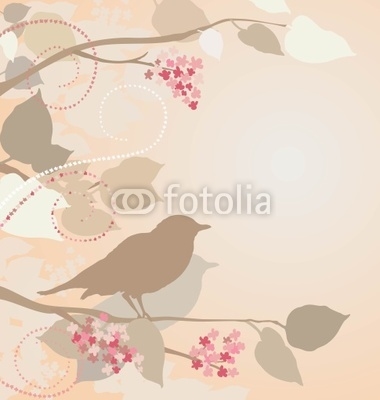 Nightingales in lilac branches.