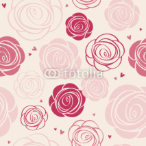 Naklejki seamless roses pattern